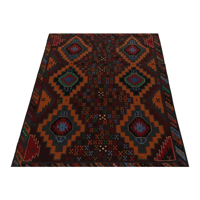 Tribal Rug & Kilim’s Baluch Tribal Rug With Colorful Geometric Patterns For Sale - Image 3 of 8