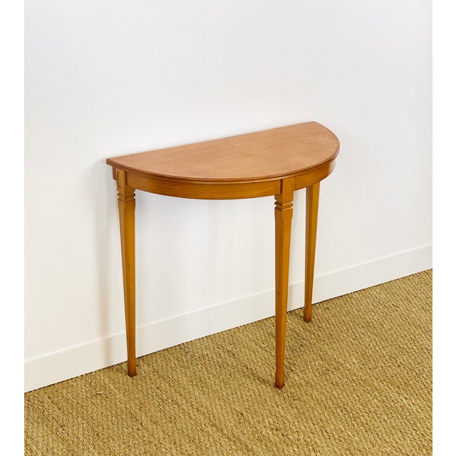 Vintage Teak Half-Moon Console Table from Legate Furniture, 1970s For Sale - Image 11 of 11