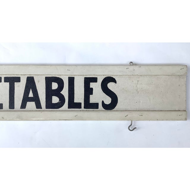 Vintage Vegetables Farm Stand Sign For Sale - Image 6 of 8