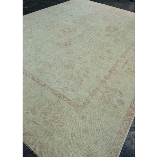 Turkish Turkish Oushak Rug 9'10" x 14'2" #18553 For Sale - Image 3 of 8