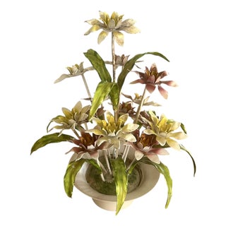 Vintage Italian Tole Flower / Floral Arrangement/ Sculpture, Circa 1960 For Sale