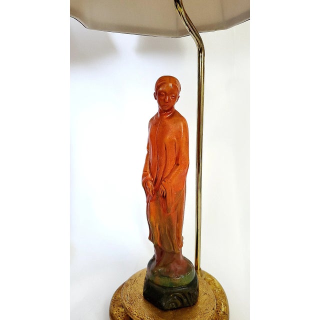 Lamp Pair by Borghese 1960s Signed & Restored - New Shades For Sale - Image 14 of 18