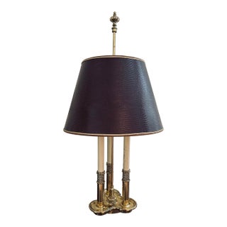 Vintage Brass Bouillotte Table Lamp by Stiffel For Sale