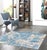 Contemporary Overdye Blue Wool Area Rug- 3' 3" X 5' 2" For Sale - Image 3 of 4
