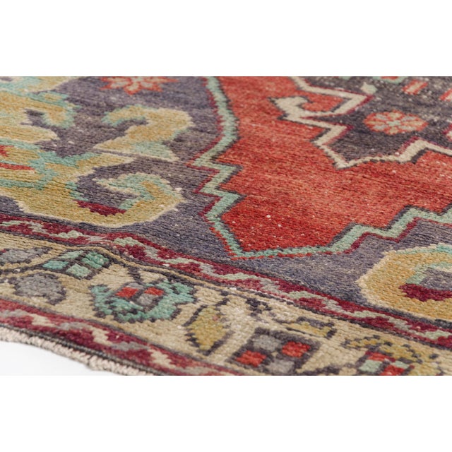 Burnt Orange Vintage Turkish Medallion Rug For Sale - Image 8 of 10
