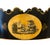 A charming, vintage Italian cache pot. Features a scalloped, Monteith style oval body in a black with gilt details....