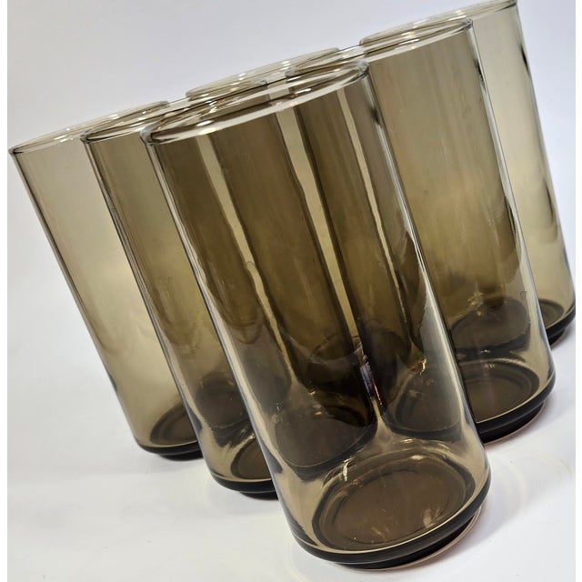 Tawny Mid-Century Tumblers- Set of Six For Sale - Image 10 of 12