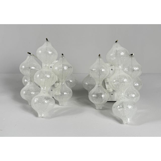 White Vintage Tulipan Wall Lights from Kalmar Franken KG, Austria, 1960s, Set of 2 For Sale - Image 8 of 18