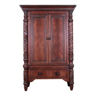 Ralph Lauren Safari Collection Mahogany Armoire For Sale
