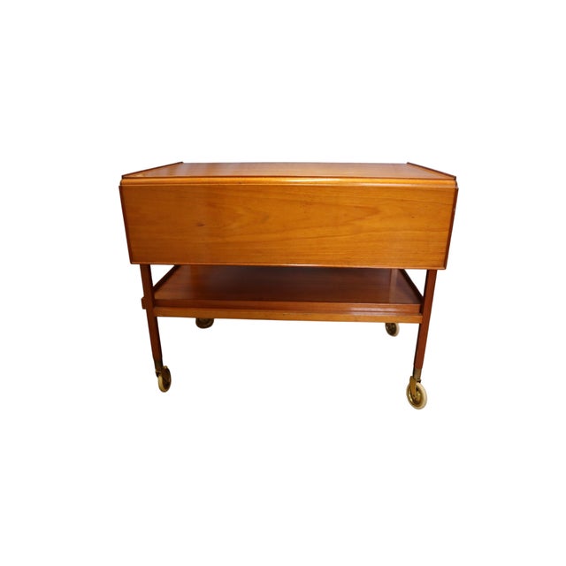 1940s Mid-Century Modern Josef Frank Svenkst Tenn Model 756 Serving Trolley For Sale - Image 5 of 14
