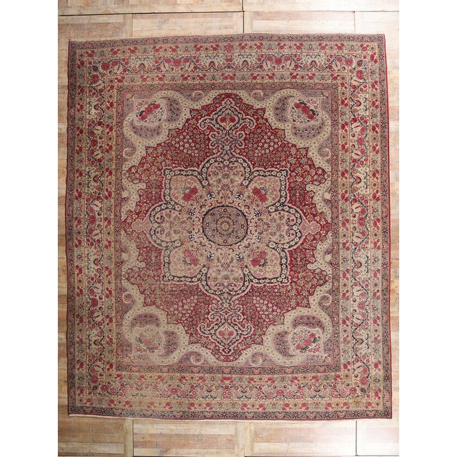 Late 19th Century Persian Kermanshah Rug, 11'07 X 13'10 For Sale - Image 10 of 10
