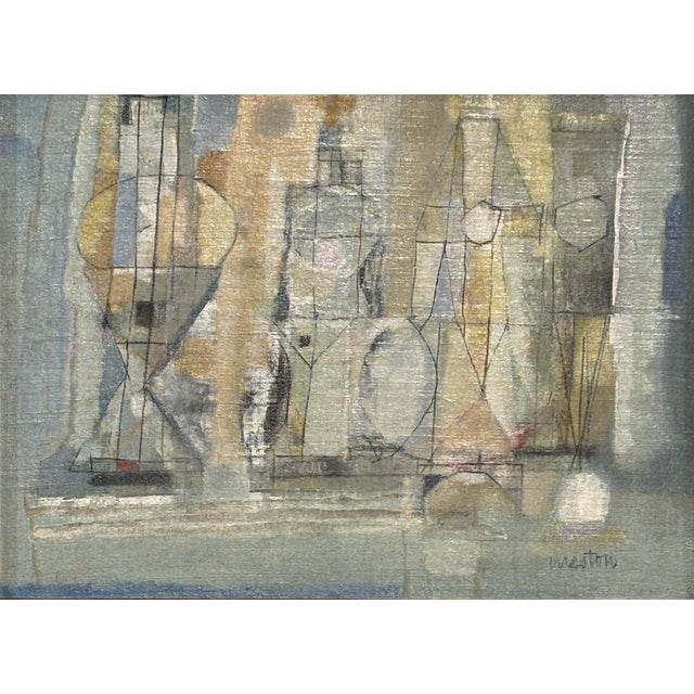 Mid Century Modern Abstract Painting by Reginald Weston, 1950's - 1960's For Sale In San Francisco - Image 6 of 8
