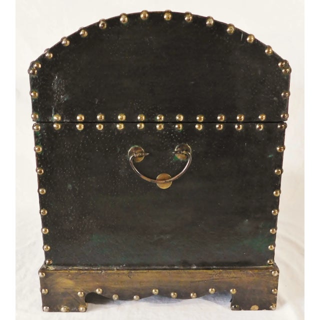 Vintage Hand Painted Wooden Fruits Hope Treasure Chest Trunk Storage Box For Sale - Image 11 of 11