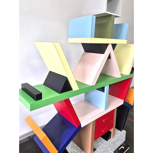Mid-Century Modern Carlton Bookcase by Ettore Sottsass, 1981 For Sale - Image 3 of 15