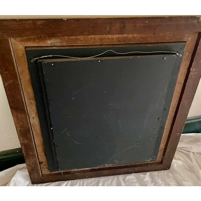 Antique Victorian Gold Giltwood Gesso Wide Frame Wall Mirror For Sale - Image 6 of 7