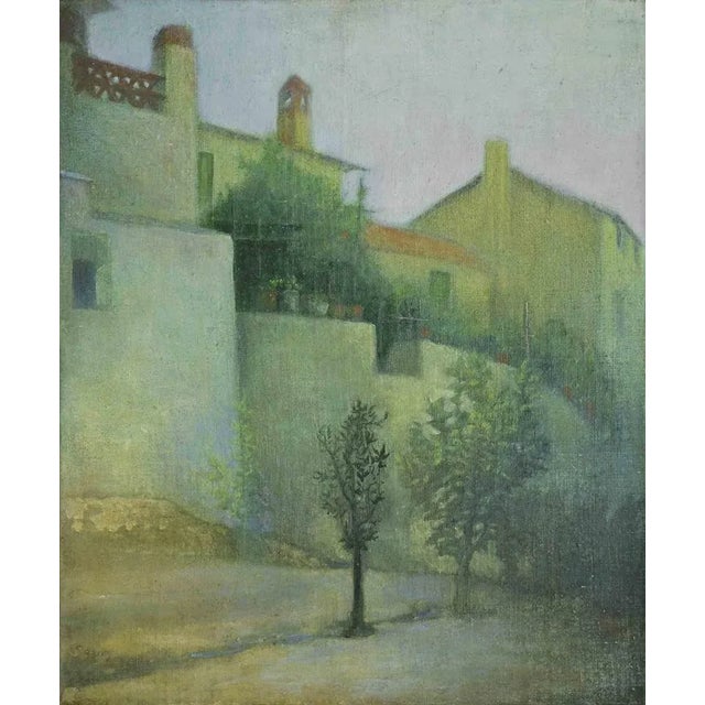 Giovanni Gromo, Landscape, Oil on Canvas on Wood, 1980s For Sale - Image 4 of 4