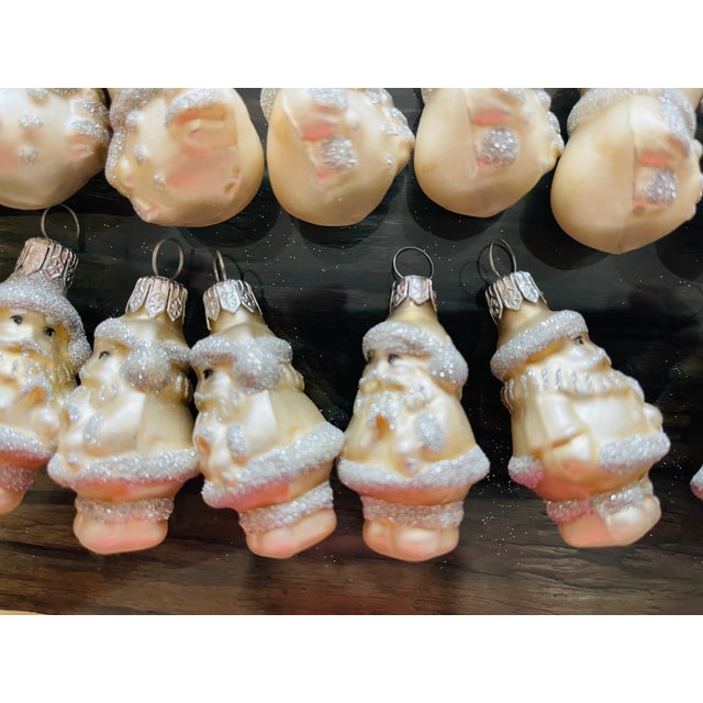 40 S Cute Mini Silver Glass Christmas Ornaments- For Sale - Image 4 of 11
