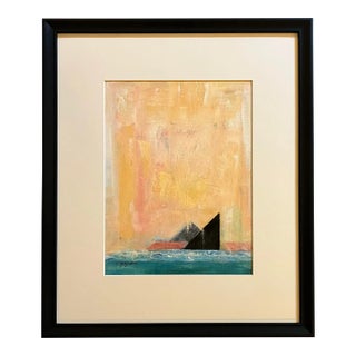 Sea, Original Painting by Satori Gregorakis, Framed For Sale