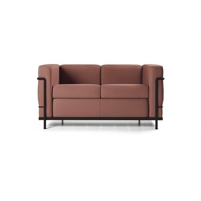 Cassina Grand Confort Small Model Two Seater Armchair from Le Corbusier For Sale - Image 4 of 11