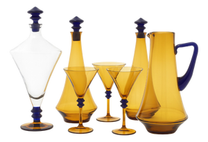 Vintage Glassware Set, 1970s, Set of 7