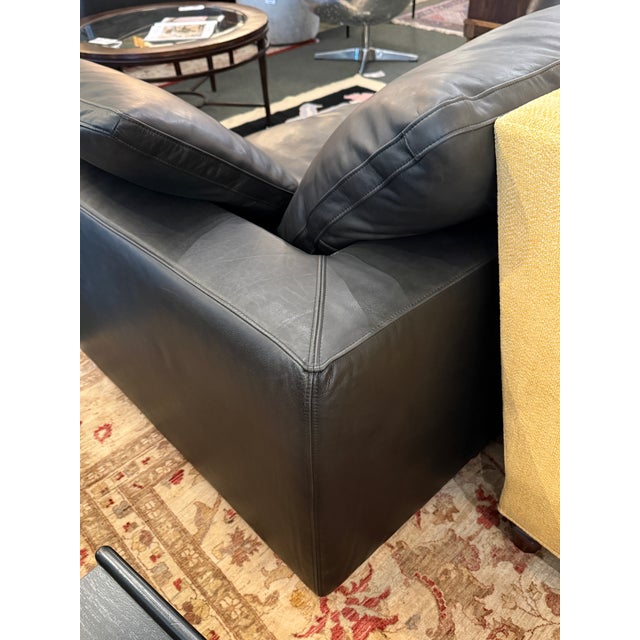 Restoration Hardware Restoration Hardware the Cloud Sofa, Ebony Cavalo Leather. Original Price: $15,865 For Sale - Image 4 of 11