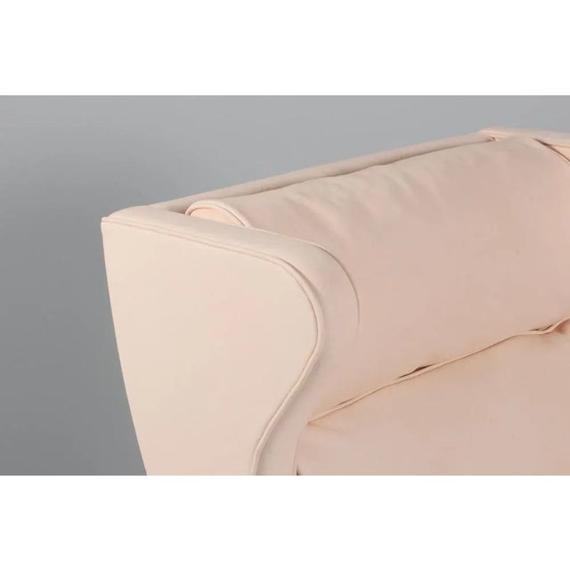 Wood Set of Natural Leather Wingback Chair and Ottoman by Børge Mogensen for Fredericia For Sale - Image 7 of 13