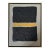 Gold and Carbon Painting on Spanish Linen Minimalist Painting, Framed Mid Gold For Sale