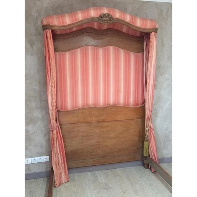 French Louis XVI Style Bed in Walnut, 1890s For Sale - Image 6 of 10