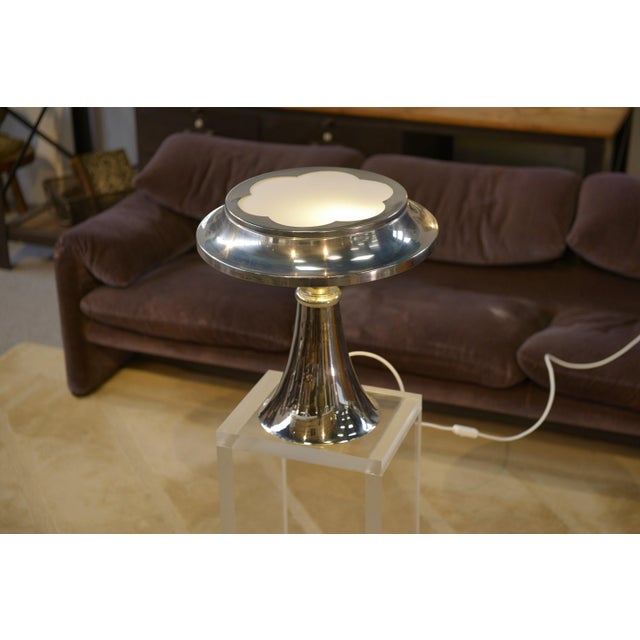 Chrome Metal Table Lamp, 1960s For Sale - Image 9 of 9