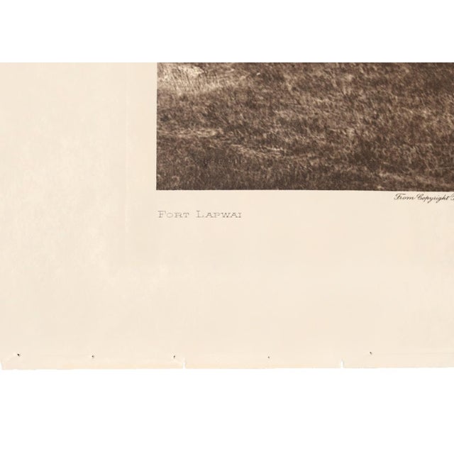 Native American Edward S. Curtis "Fort Lapwai" Original Vintage Photogravure on Japanese Vellum, 1910, Cardozo Collection For Sale - Image 3 of 7