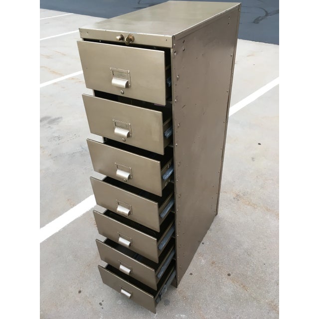 Art Metal Industrial 7-Drawer Vertical File Cabinet For Sale - Image 9 of 13