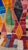 Orange Handmade Moroccan Boujaad Rug, Orange Blue Green Diamond Patchwork, 9'8" X 6'7" For Sale - Image 8 of 13
