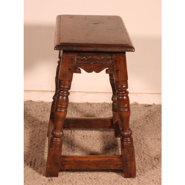 Wood Early 19th Century English Oak Stool For Sale - Image 7 of 12