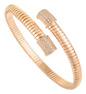 Pave Setting Zirconia Bypass Wrap Around Bracelet Crafted in 925 Silver by Carat&her