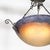 Art Deco Art Deco Pâte De Verre Blue & Smoked Honey Glass Chandelier W/ Leaf Form Fitting For Sale - Image 3 of 18
