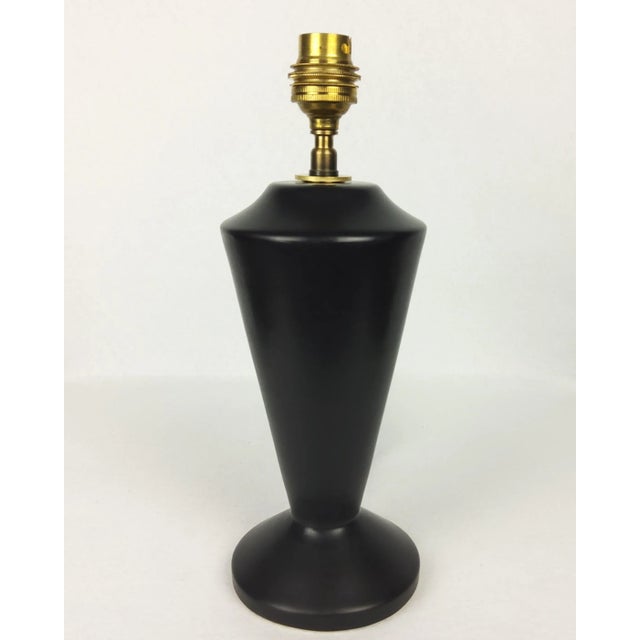 Black Ceramic Table Lamp, 1950s For Sale - Image 10 of 11