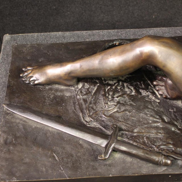 Italian Artist, Sculpture of Dying Gaul, 1920, Bronze For Sale - Image 12 of 13