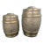 Vintage Hand-Etched Asian Brass Covered Jars – Set of 2 Decorative Canisters For Sale