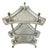 Attributed to Jacques Garcia for Baker Furniture 3 Tiered Silver and Gold Leaf Side Table For Sale