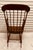 Beautifully made mahogany American Windsor rocking chair with spindle back & sides shaped crest rail back single board...