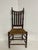 19th Century Antique Elm Slat Back Rush Seat Side Chair For Sale - Image 4 of 5
