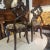 Late 20th Century Pair of Art Nouveau Hand Carved Walnut Chairs For Sale - Image 11 of 12