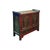 Rustic Vintage Distressed Brick Red Marks Point Edge Credenza Sideboard Cabinet For Sale - Image 3 of 18