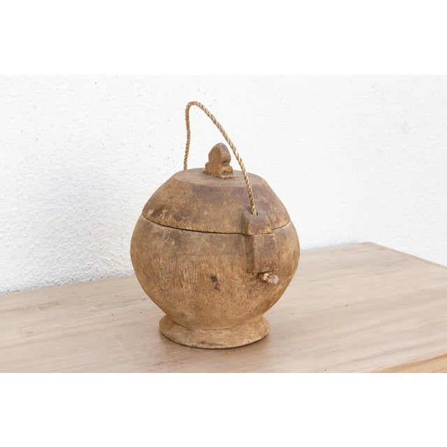 Antique Asian Wood Food Bowl For Sale - Image 4 of 9