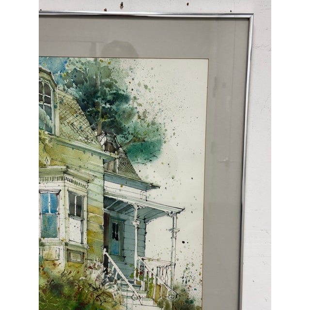 Design Plus Gallery presents Oldest House, a Framed Watercolor by Marilyn Simandle from 1976. This signed watercolor...