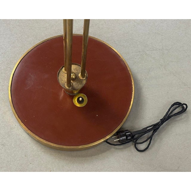 Mid-Century Modern Three-Arm Floor Lamp with Glass Lampshades, 1970s For Sale - Image 4 of 5