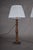 Vintage Turned Wood Table Lamps with Pleated Shades, France, 1970s, Set of 2 For Sale - Image 9 of 12