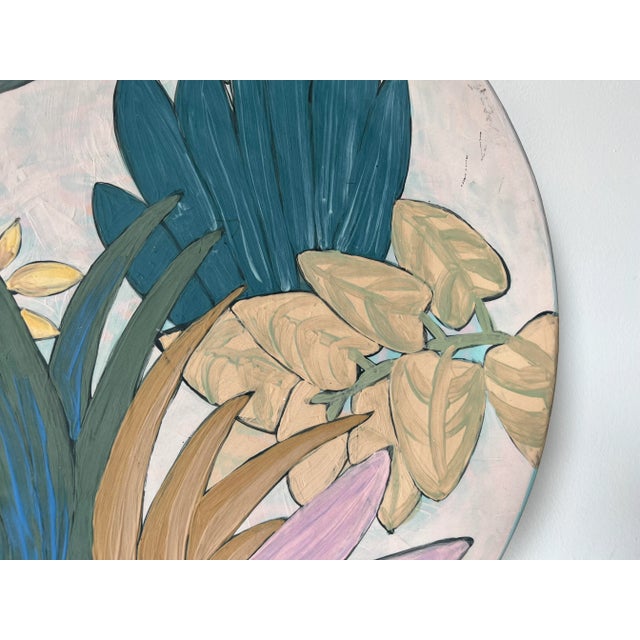 Diana Larens " Tropicals " Hand Painted Art Pottery Plate For Sale In Miami - Image 6 of 12