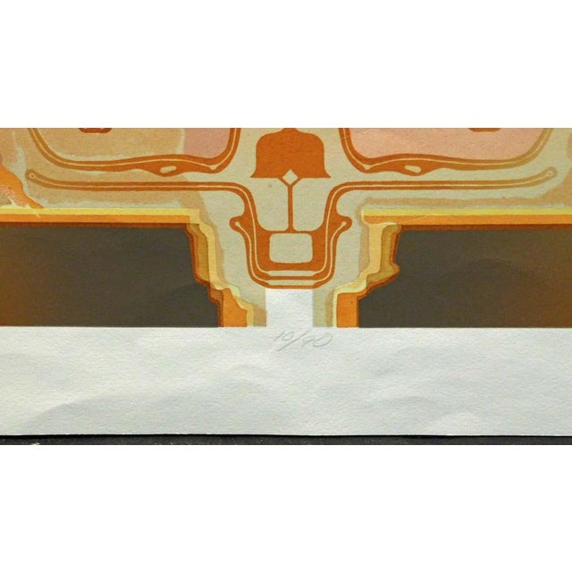 Abstract 1980s "Mirage" Abstract Psychedelic Embossed Serigraph by David Kroos For Sale - Image 3 of 9