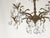 Antique 5 Light 5 Arm Overflowing Opulent Brass Cut Lead Crystal Chandelier For Sale - Image 4 of 12